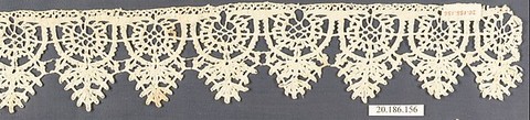 Edging, Bobbin lace, Italian, Genoa