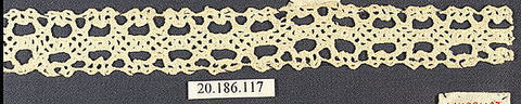 Insertion, Bobbin lace, Italian, Venice