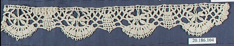 Edging, Bobbin lace, Italian, Genoa