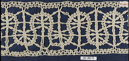 Insertion, Bobbin lace, Italian, Genoa