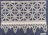 Edging and insertion, Bobbin lace, Italian, Venice