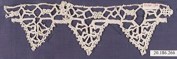 Edging, Bobbin lace, Italian, Venice