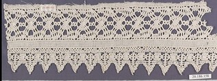 Edging and insertion, Bobbin lace, Italian, Venice
