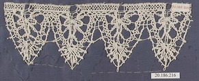 Edging, Bobbin lace, Italian, Venice