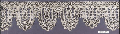 Edging, Bobbin lace, Italian, Venice