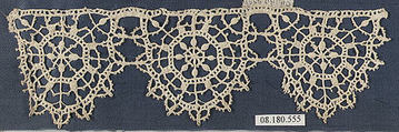 Fragment, Bobbin lace, Italian, Genoa