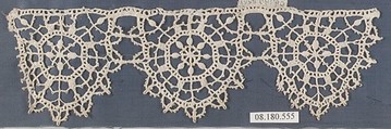 Fragment, Bobbin lace, Italian, Genoa