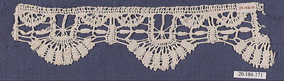 Edging, Bobbin lace, Italian, Genoa