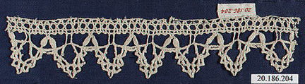 Edging, Bobbin lace, Italian, Liguria