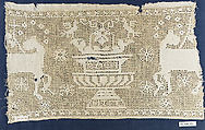 Border, Linen, bobbin lace, Italian