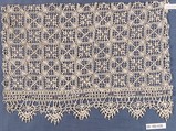 Fragment, Embroidered net, Italian