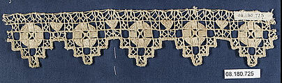 Fragment, Embroidered net, Italian