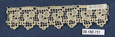 Fragment, Embroidered net, Italian