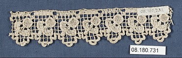 Fragment, Embroidered net, Italian