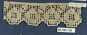 Fragment, Embroidered net, Italian