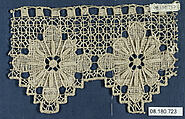 Fragment, Embroidered net, Italian