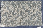 Fragment, Embroidered net, buratto, punto à rammendo, Italian or Greek