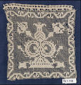 Square, Embroidered net, French