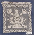 Square, Embroidered net, French
