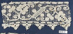 Fragment, Embroidered net, punto à rammendo, German