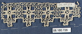 Fragment, Embroidered net, punto à rammendo, Italian