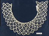 Collar, Embroidered net, British