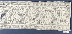 Border, Embroidered net, buratto, Italian or German