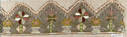 Edging, Embroidered net, buratto, silk, Italian, Abruzzi and Calabria