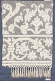 Fragment, Filet, embroidered net, Italian