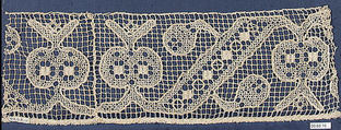 Border, Embroidered net, punto à rammendo, Southern German