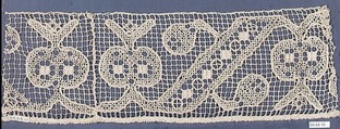 Border, Embroidered net, punto à rammendo, Southern German
