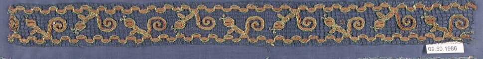 Strip, Embroidered net, punto à rammendo, German