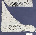 Fragment, Linen, cutwork, Italian