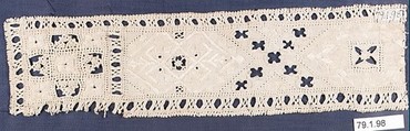Band, Linen, cutwork, Italian