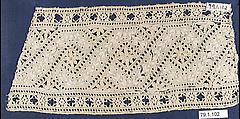 Fragment, Linen, cutwork, Italian