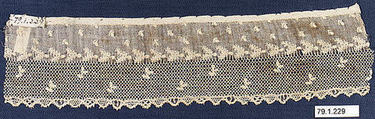 Fragment, Drawnwork, needle lace, resembling point d’Alençon, Italian or French