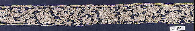 Strip, Needle lace, gros point lace, Italian, Venice