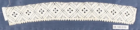 Fragment, Needle lace, punto avorio, Italian, Varallo