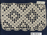 Fragment, Needle lace, punto avorio, Italian, Val Vogna