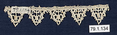 Fragment, Bobbin lace ? Needle lace, punto in aria, Italian