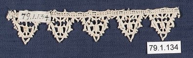 Fragment, Bobbin lace ? Needle lace, punto in aria, Italian