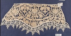 Cuff, Needle lace, punto in aria, Italian