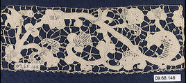 Fragment, Needle lace, Italian, Venice