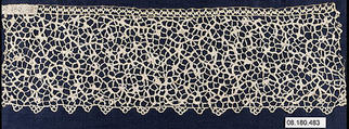 Fragment, Needle lace, Italian, Venice