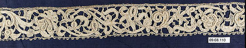 Border, Needle lace, Italian, Venice