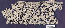 Fragment, Needle lace, Italian, Venice