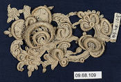 Fragment, Needle lace, gros point lace, Italian, Venice