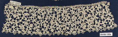 Cuff (one of a pair), Needle lace, Italian, Venice