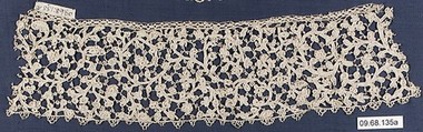 Cuff (one of a pair), Needle lace, Italian, Venice