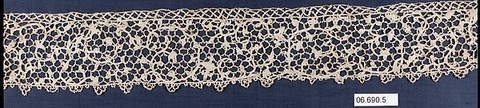 Fragment, Needle lace, Italian or French